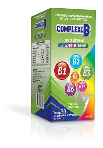 Complexo B Suplemento Vitamínico Com 50 Comp Airela
