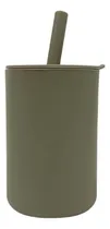 Comprar Vaso Silicona Con Tapa Y Sorbete Storki Color Verde Liso