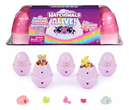 Hatchimals Alive Pack De 5 Huevos 10 Accesorios Eclosión