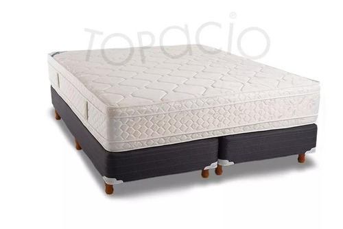 Colchon Y Somier Topacio Simetric Queen 160x200 Doble Pillow