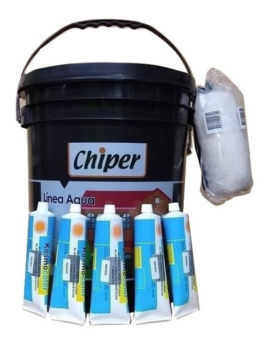 Pintura Latex Chiper Ext/int 20lts + 5 Entonadores + Rodillo