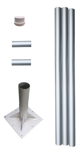 Poste De Jardim 2,20m Com Luminária Cob Branco Quente