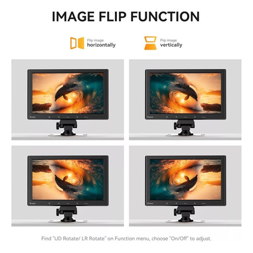 Monitor Lcd Para Pc De 10in Monitores Gamer Hdmi Vga Av Con