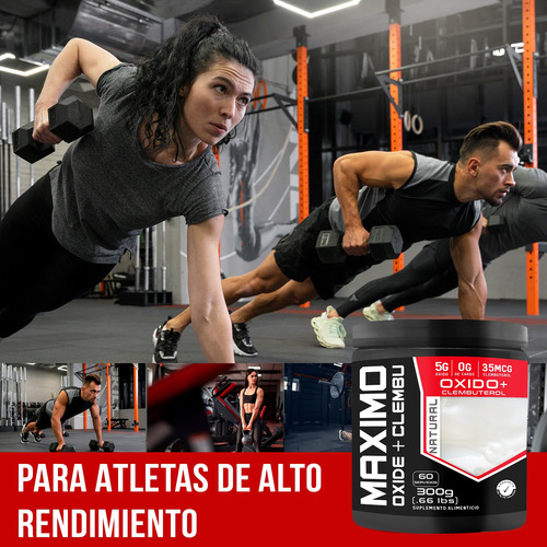 Óxido + Clembu Pre Entreno Maximo Protein 60 Servs 300g Natural