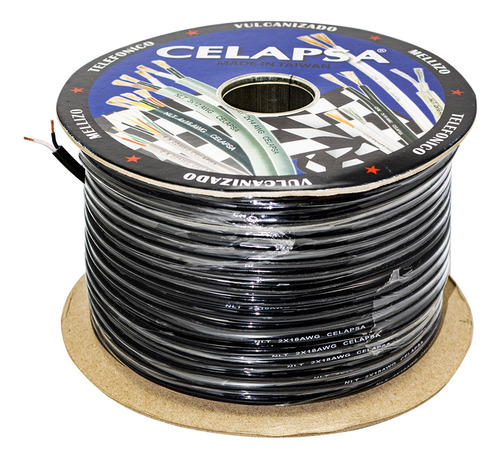Cable Vulcanizado Flexible Bipolar 2x18vn-f18awg Celapsa