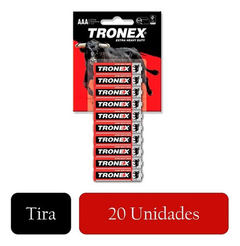 Traaar03ehdblk - Bateria Tronex Aaa Carbon Tira X 20