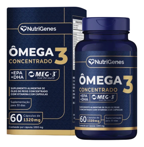 Ômega 3 Importado Super Concentrado +dha +epa Nutrigenes