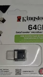 Memoria Usb Microduo 64gb Kingston 3.0 Smartphone/tablet Otg