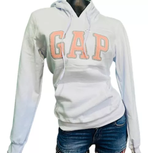 Sudadera Gap Para Mujer Logo Bordado, Capucha Y Forro Polar