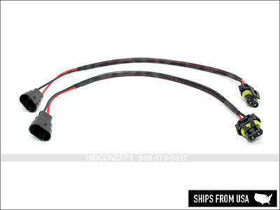 2x 9006 Hb4 9145 H10 Extension Wire Harness (male To Fem Aag