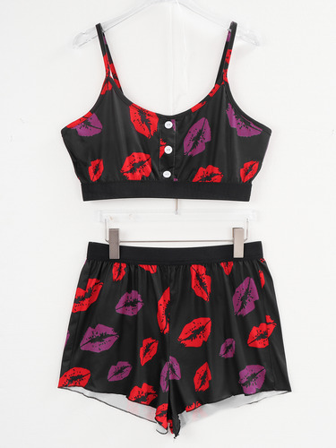 Conjunto De Pijama Verano Mujer Short Y Top De Tirantes