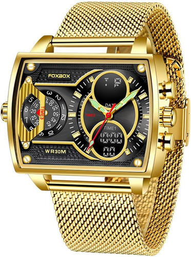 Weicam Luxury Men Boy Reloj Digital Con Esfera Cuadrada Lumi