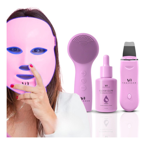 Voguenow Kit De Spa Con Mascara Facial Con Luz Led