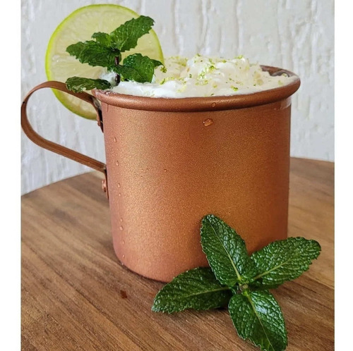 06 Caneca Moscow Mule Alumínio Pintado Linha Premium 350ml