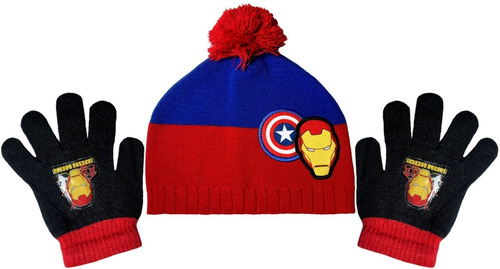 Kit Inverno Infantil Vingadores Marvel : Touca Gorro + Luvas