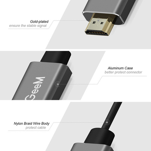 Ml Cabo Adaptador Conversor Qgeem Single To Dp Uhd