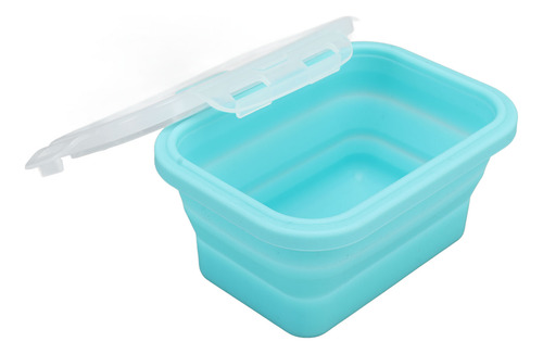 Recipiente De Silicona Azul Para Almacenamiento De Alimentos