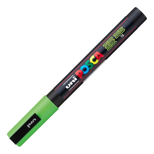 Caneta Posca Artística Ponta Agulha Pc-1m 0.7 Mm - Uniball Cor Maçã Verde