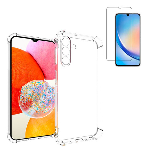 Funda Carcasa Para Samsung A05 A15 A25 Trasparente Y Vidrio