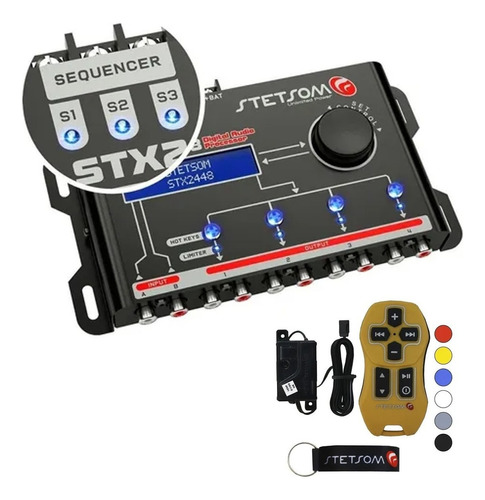 Processador Equalizador Stx2448 +controle Longa Dis Stetsom