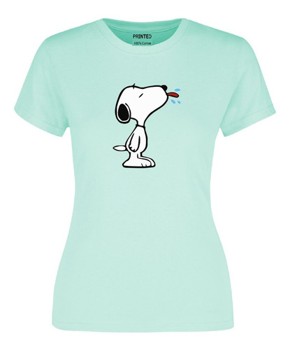 Polera Mujer Estampado Snoopy Sacando Lengua 