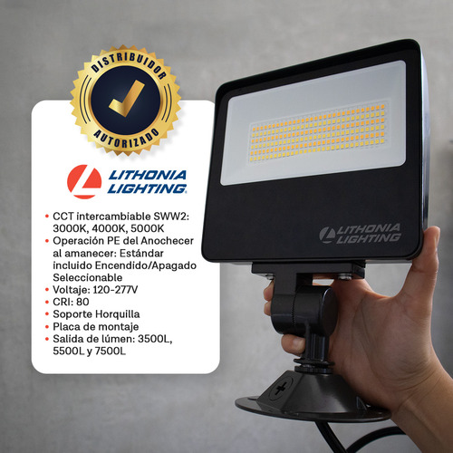 Lithonia Lighting Esxf2 Alo Sww2 Ky Ddb Reflector Led 54 W Negro