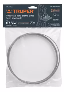 Repuesto Sierra 67' X 6 Dpp Para Sierra Cinta Sci-10' Truper