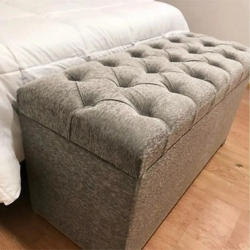 Baulera Capitone Chenille 140cm Calidad Premium Envio Gratis