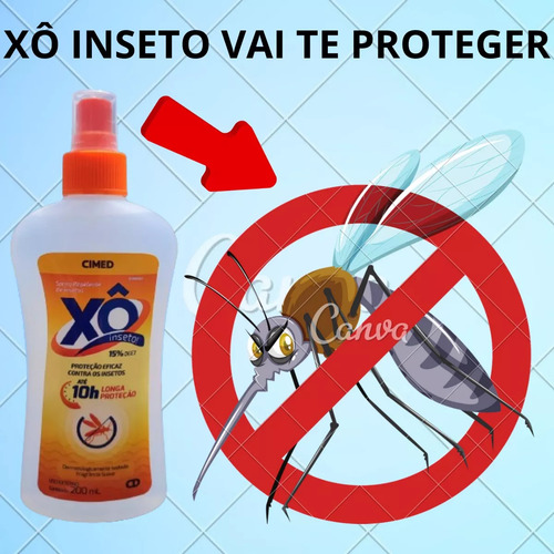 Repelente Xô Inseto Cimed 200ml - Kit C/ 03 Un Contra Dengue