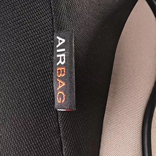  Juego de protectores para asiento delantero universales Car  Pass, paquete de 6 unidades, adaptables para vehículos, color negro y gris,  con esponja integrada, compatible con airbag, Negro : Automotriz