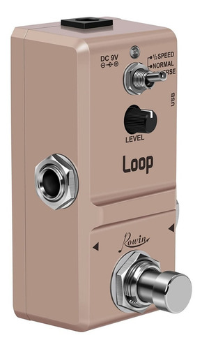 Imagen 3 de 3 de Pedal de efecto Rowin Nano Loop LN332S rosa