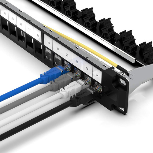Ampcom 24 Puertos 1u Panel De Conexión En Blanco Para