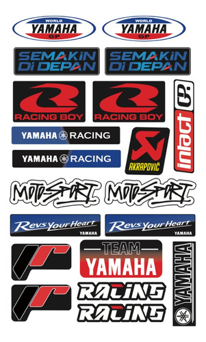 Set Stickers Yamaha Para Personalizar Moto Y Equipo 01