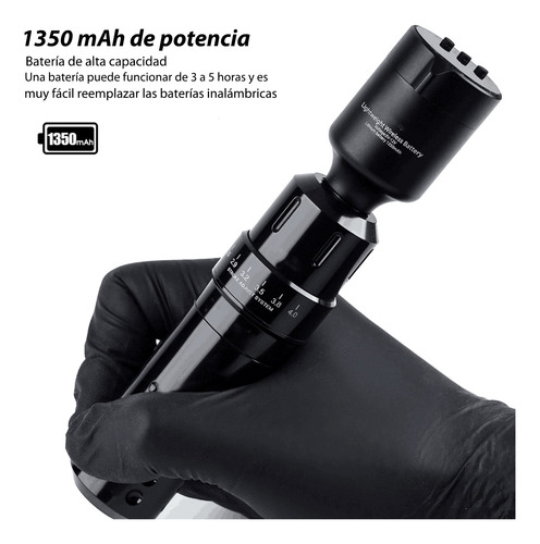 Kit De Tatuajes Mast Flip Con Doble Batería Inalámbrica