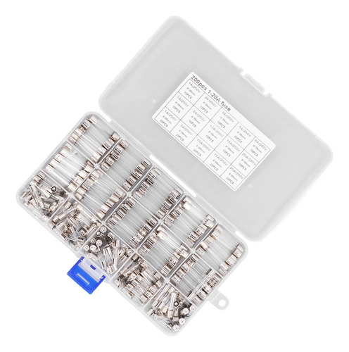 Fusible De Vidrio De 250 V, Kit Surtido De 200 Fusibles Auto