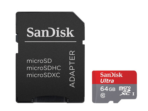 Sandisk Ultra 64gb Microsdxc Uhs-i Card With Adapter, (88d4)