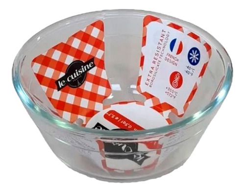 Bowl 500cc Vidrio Borosilicato 14cm Batidor Horno Ensalada