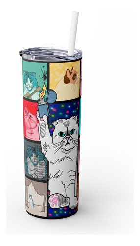 Termo Skinny Tumbler 20 Oz - Karma Is A Cat Taylor Swift