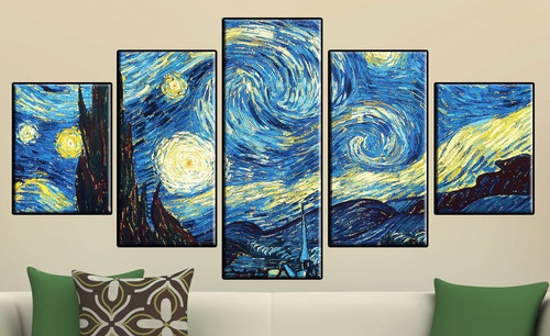 Cuadro Decorativo Noche Estrellada Sala O Recamara 80x150cm