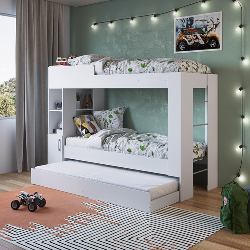 Cucheta Tricama Cama Juvenil Dormitorio Blanca Blanco