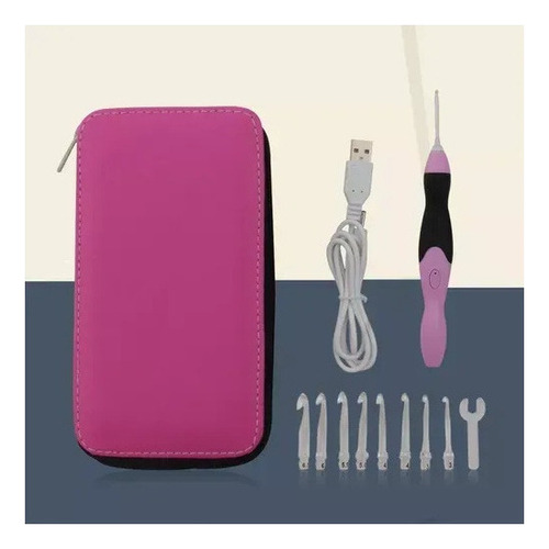 Ganchos De Ganchillo Con Luz Led 9 En 1 Usb Recargable Diy