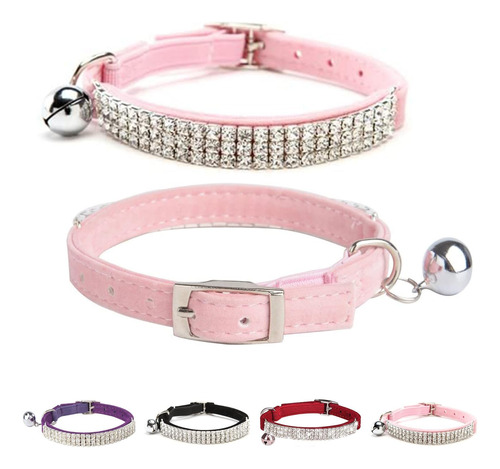 Bingpet Collar Ajustable Para Gatos, De Terciopelo Suave, S.