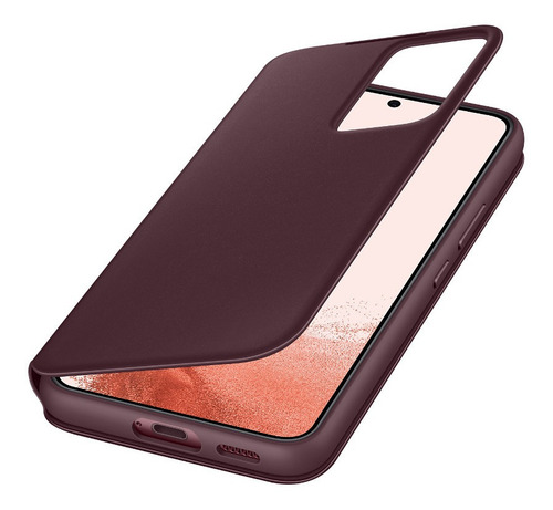 Case Galaxy S22 Normal S-view Flip Cover Original Borgoña