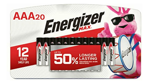 Pila Energizer Max Alcalinas, 20 Pilas, Aaa20