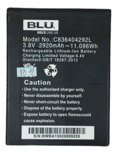 Bateria Blu Ion De Litio C836404292l