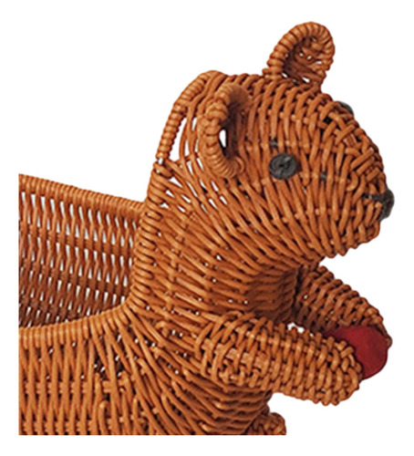 Con Forma De Animal, Cesta De Pan De Ardilla 28x15x22cm