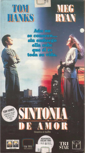 Sintonia De Amor Vhs Tom Hanks Meg Ryan Sleepless In Seattle