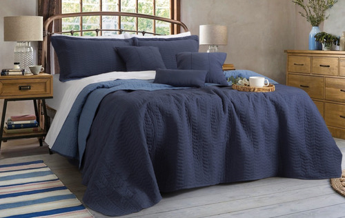 Imagen 2 de 6 de Cubrecamas Cover 6 Piezas Almohadones Y Fundas 2 1/2 Plazas