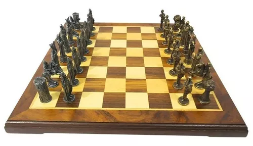 Jogo de xadrez de madeira definido Deluxe Ouro Chess Set Titanium