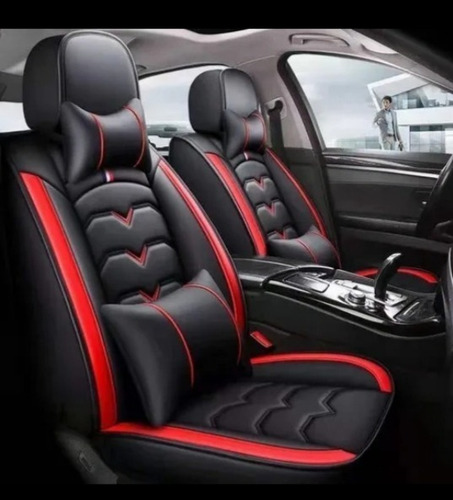 Cubreasientos Rojo Con Negro Auto Volkswagen Passat